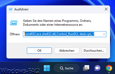 rundll32.exe shell32.dll,Control_RunDLL desk.cpl,,1