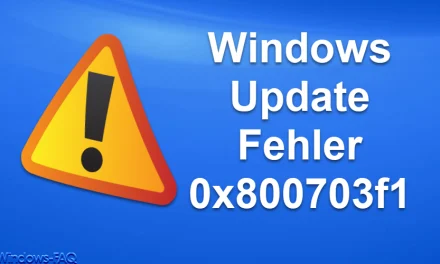 Windows Update Fehler 0x800703f1