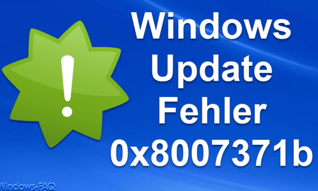 0x8007371b Windows Update Fehler