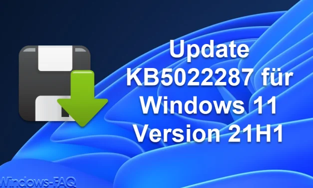 Windows 11 Update KB5022287 für 21H1 Build 22000.1455