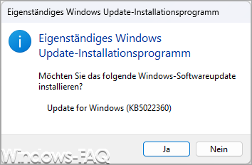 Update for Windows KB5022360