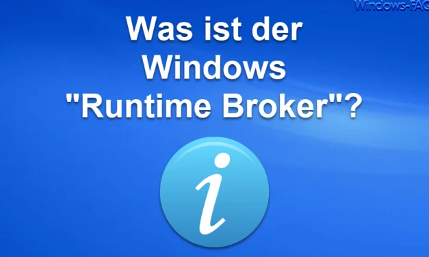 Was ist der „Runtime Broker“?