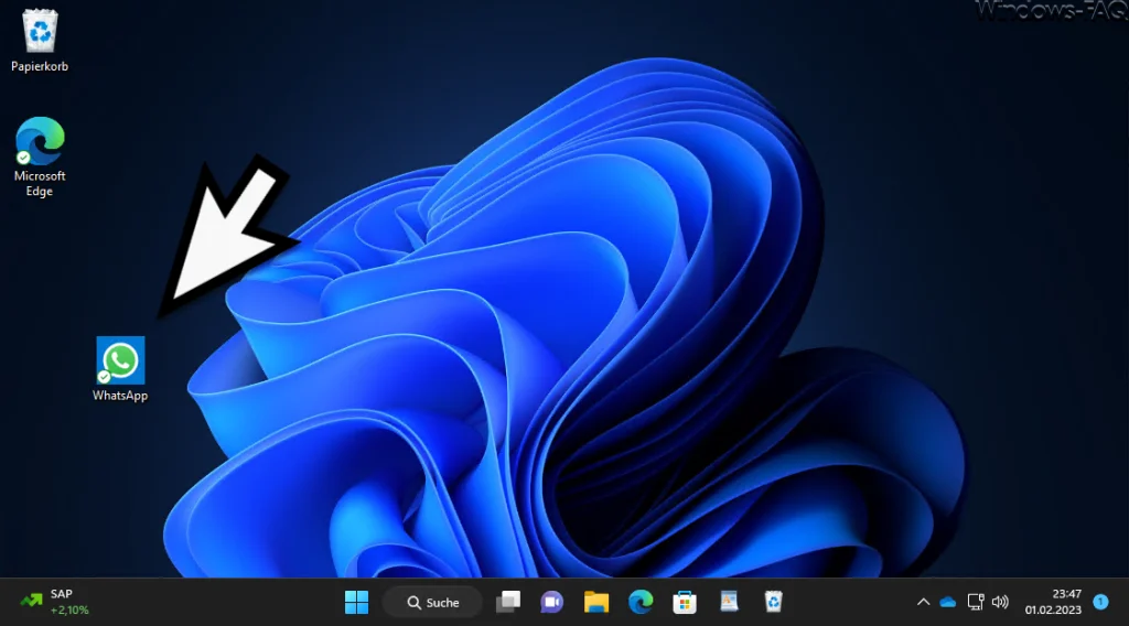 App Symbol auf Windows 11 Desktop