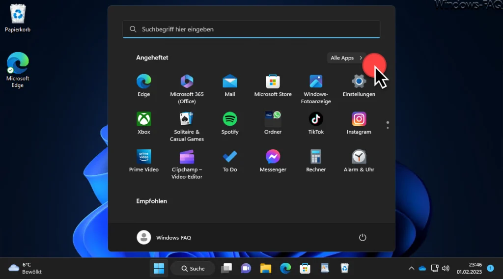 Windows 11 alle Apps