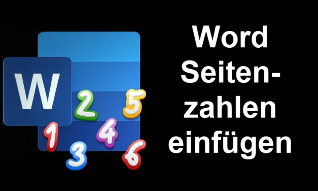 Word Seitenzahlen einfügen