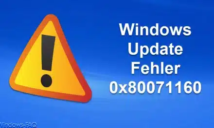 Windows Update Fehler 0x80071160