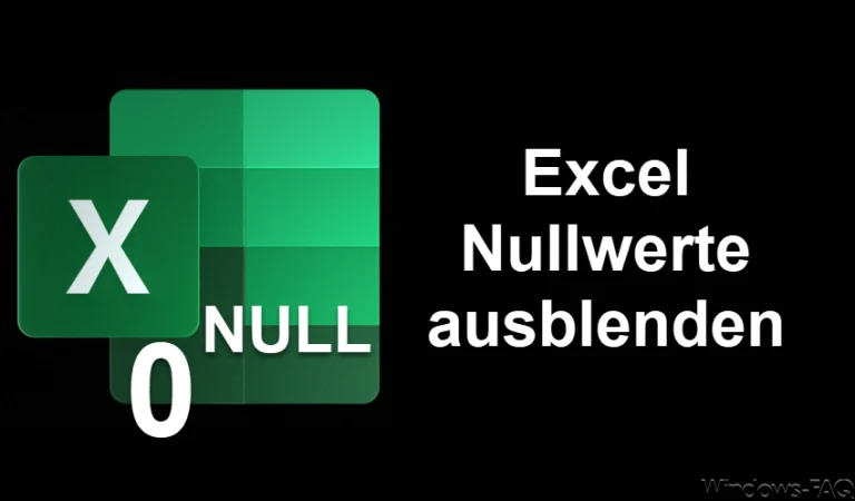 Excel Nullwerte ausblenden