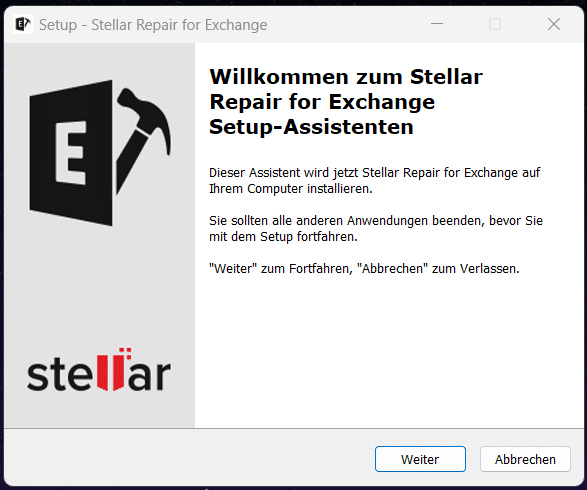 Stell Repair for Exchange Willkommen