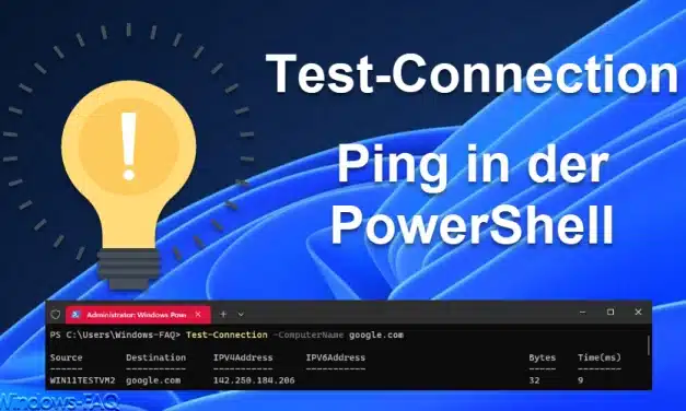 Test-Connection – Ping in der PowerShell￼￼