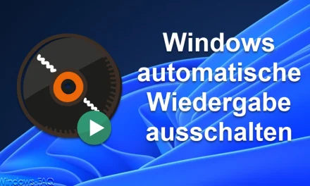 Windows automatische Wiedergabe ausschalten