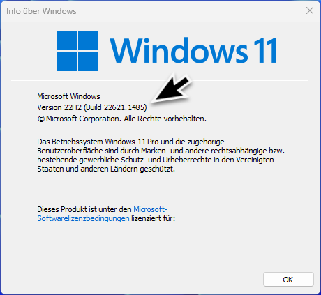 Windows 11 22621.1485