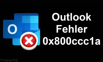 Outlook Fehler 0x800ccc1a