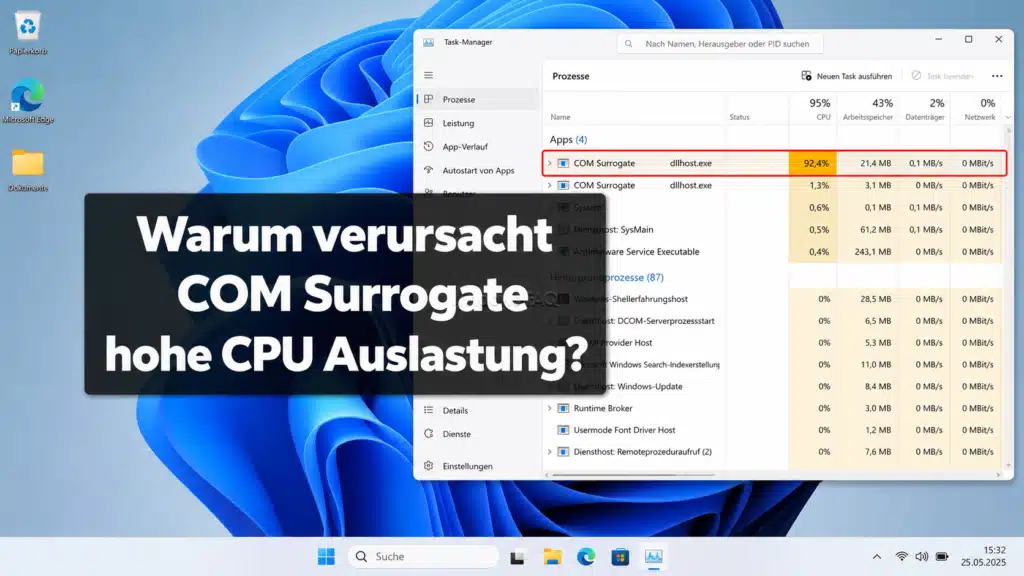 Warum verursacht COM Surrogate hohe CPU Auslastung?