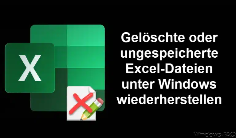 Excel Datei Wiederherstellung: Gelöschte oder ungespeicherte Excel-Dateien unter Windows wiederherstellen