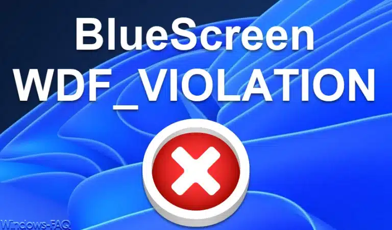 BlueScreen WDF_VIOLATION
