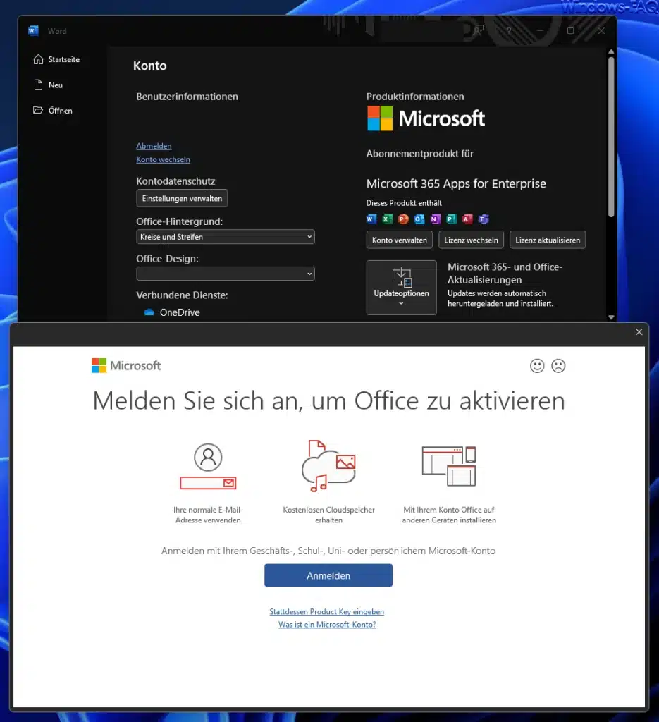 Microsoft 365 Lizenz wechseln