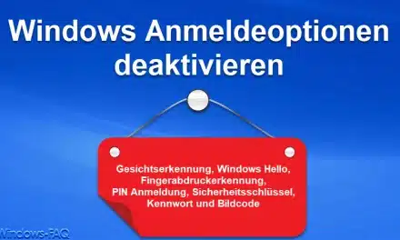 Windows Anmeldeoptionen sperren