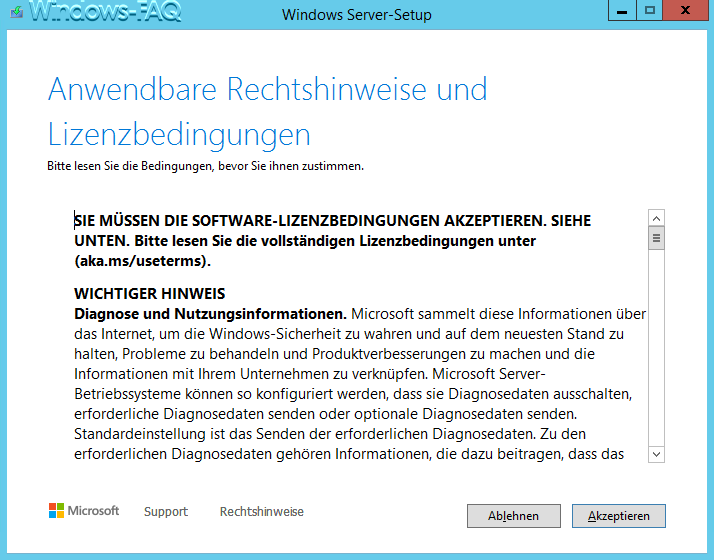 Windows Server 2022 Lizenzbedingungen
