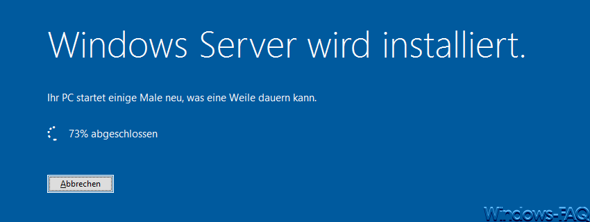 Windows Server 2022 wird installiert