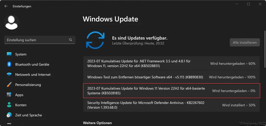 Windows Update KB5028185