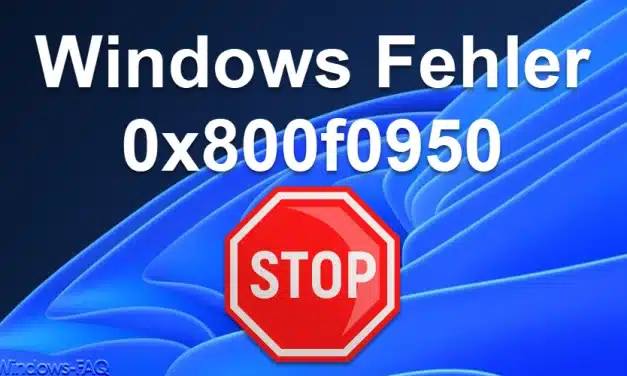 Windows Fehler 0x800f0950