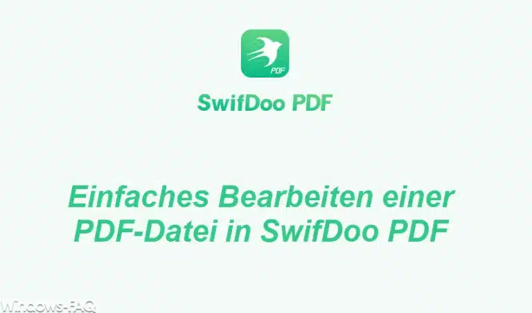 Einfaches Bearbeiten einer PDF-Datei in SwifDoo PDF