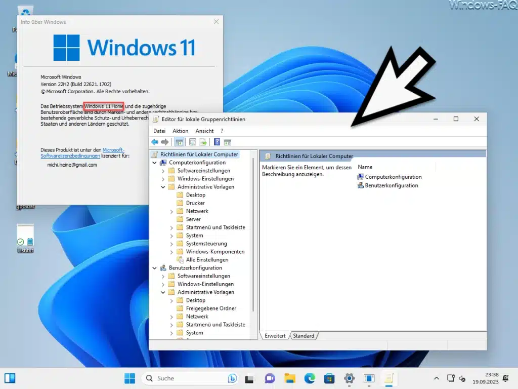 Windows 11 Home Editor für lokale Gruppenrichtlinien