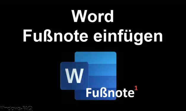 Word Fußnote einfügen