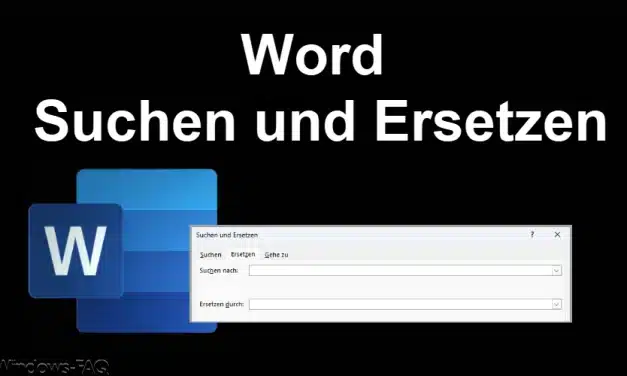 Word: Suchen und Ersetzen