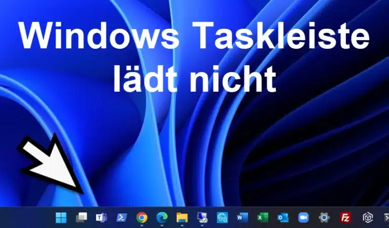 Windows Taskleiste lädt nicht