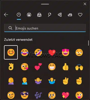 Windows-Taste Punkt Emoji