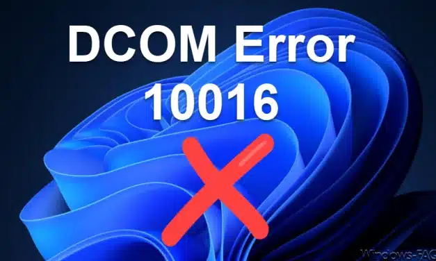 DCOM 10016 Fehler