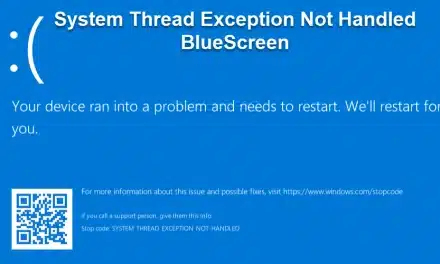 System Thread Exception Not Handled – Windows BlueScreen Fehler