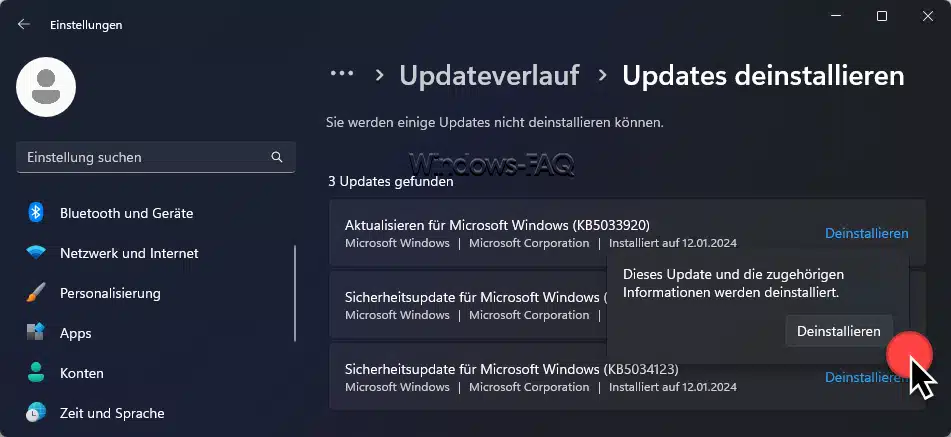 Touchpad funktioniert nicht - Windows Update deinstallieren