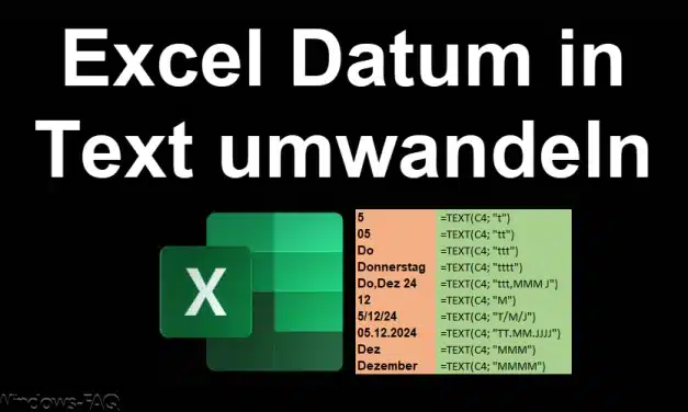 Excel Datum in Text umwandeln – Anleitung