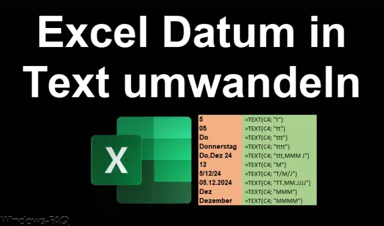 Excel Datum in Text umwandeln – Anleitung