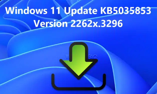Windows 11 Update KB5035853 Version 2262x.3296