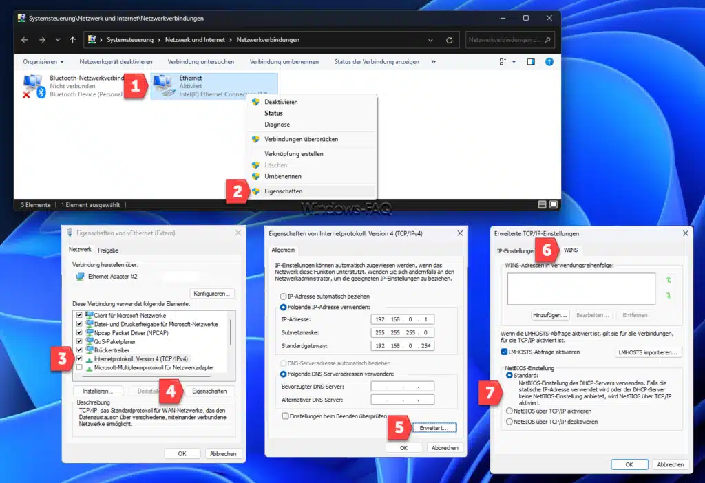 NetBios Einstellung Netzwerkverbindung