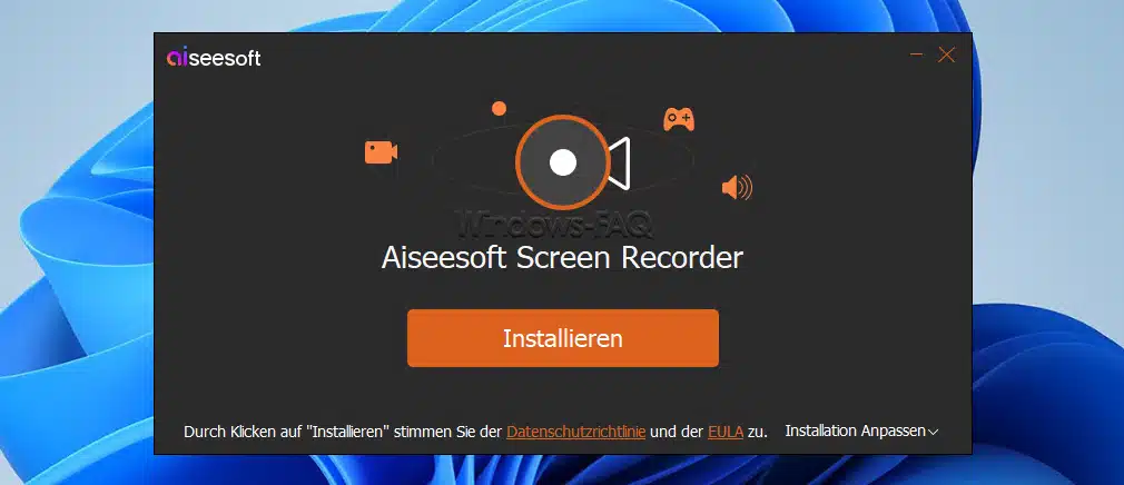 Aiseesoft Screen Recorder Installation