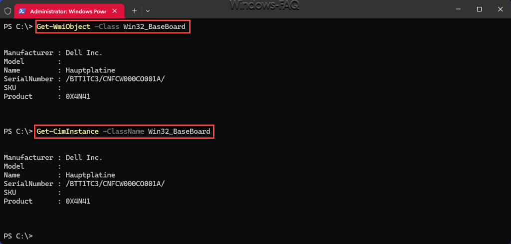 WMI PowerShell Mainboard Information