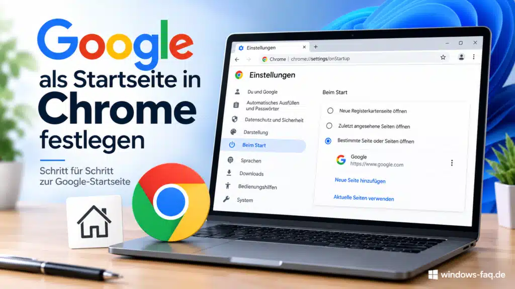 Google als Startseite in Chrome festlegen