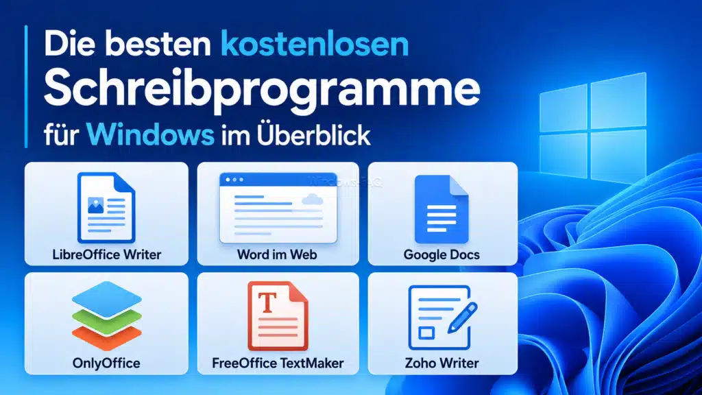 Die besten kostenlosen Schreibprogramme für Windows im Überblick