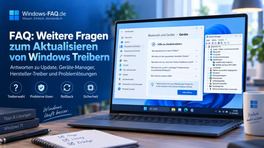 FAQ - Weitere Fragen zum Aktualisieren von Windows Treibern