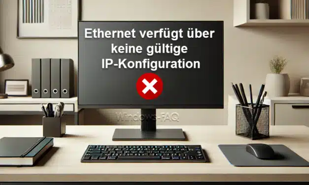 Ethernet verfügt über keine gültige IP-Konfiguration