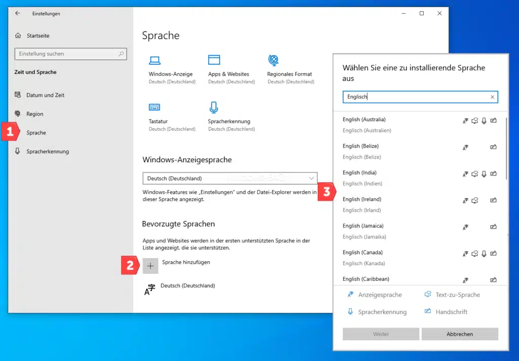 Tastaturlayout ändern Windows 10