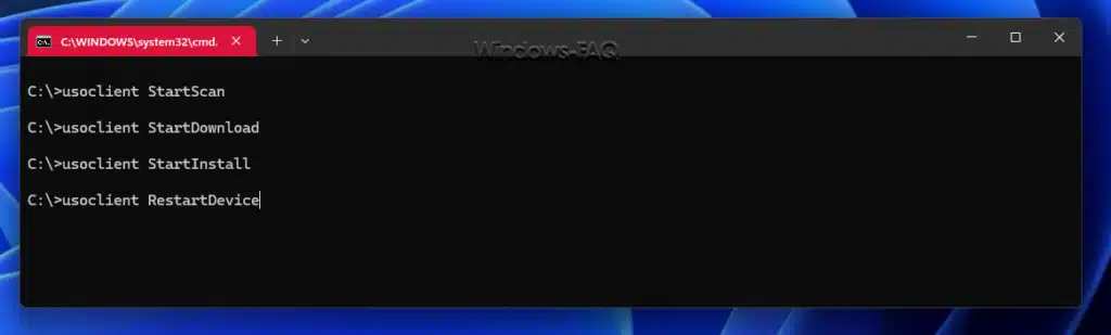 Windows 11 Update erzwingen USOCLIENT