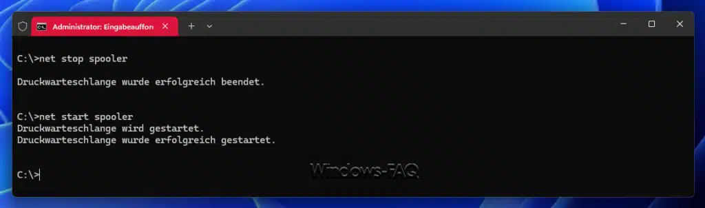 Dienst per CMD starten und stoppen