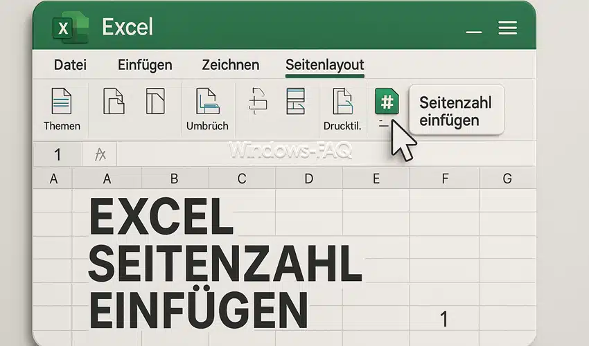 Excel Seitenzahl einfügen