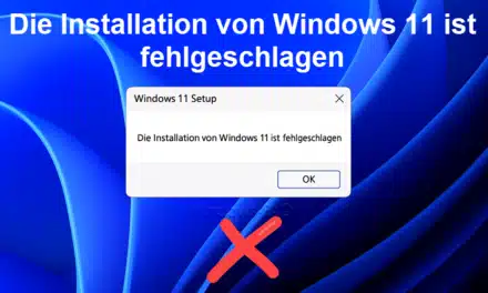 Die Installation von Windows 11 ist fehlgeschlagen – Fehlermeldung