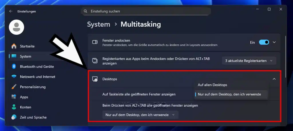 Windows System Multitasking Desktops